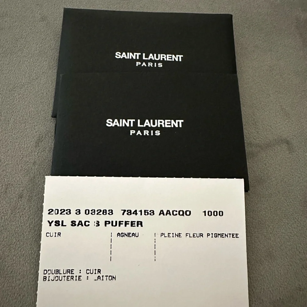 🌟SOLD🌟 NWT YSL Calypso in Plunged Lambskin - Picture 14 of 15